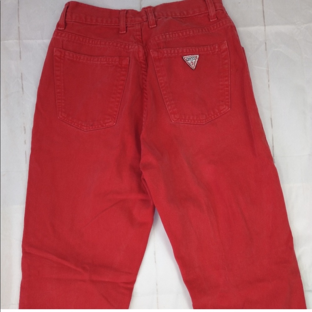 Vintage Guess high waist rise mom jeans red 26